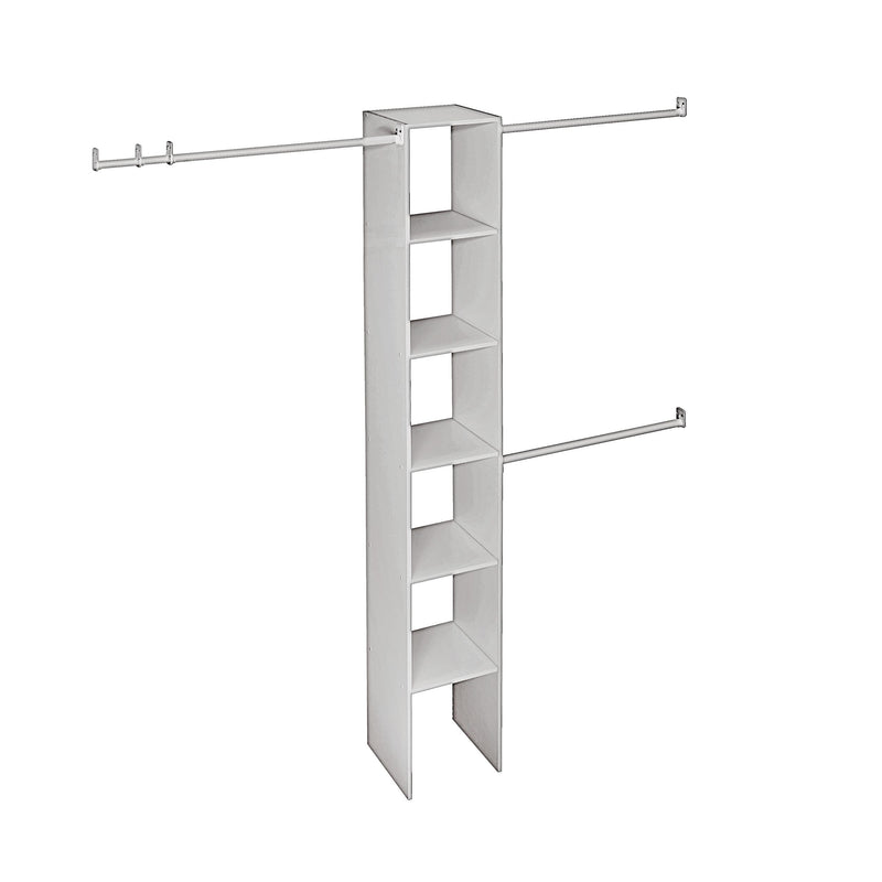 ClosetMaid Expandable Closet Organizer Kit with 3-Closet Rod, White, 12-in W4