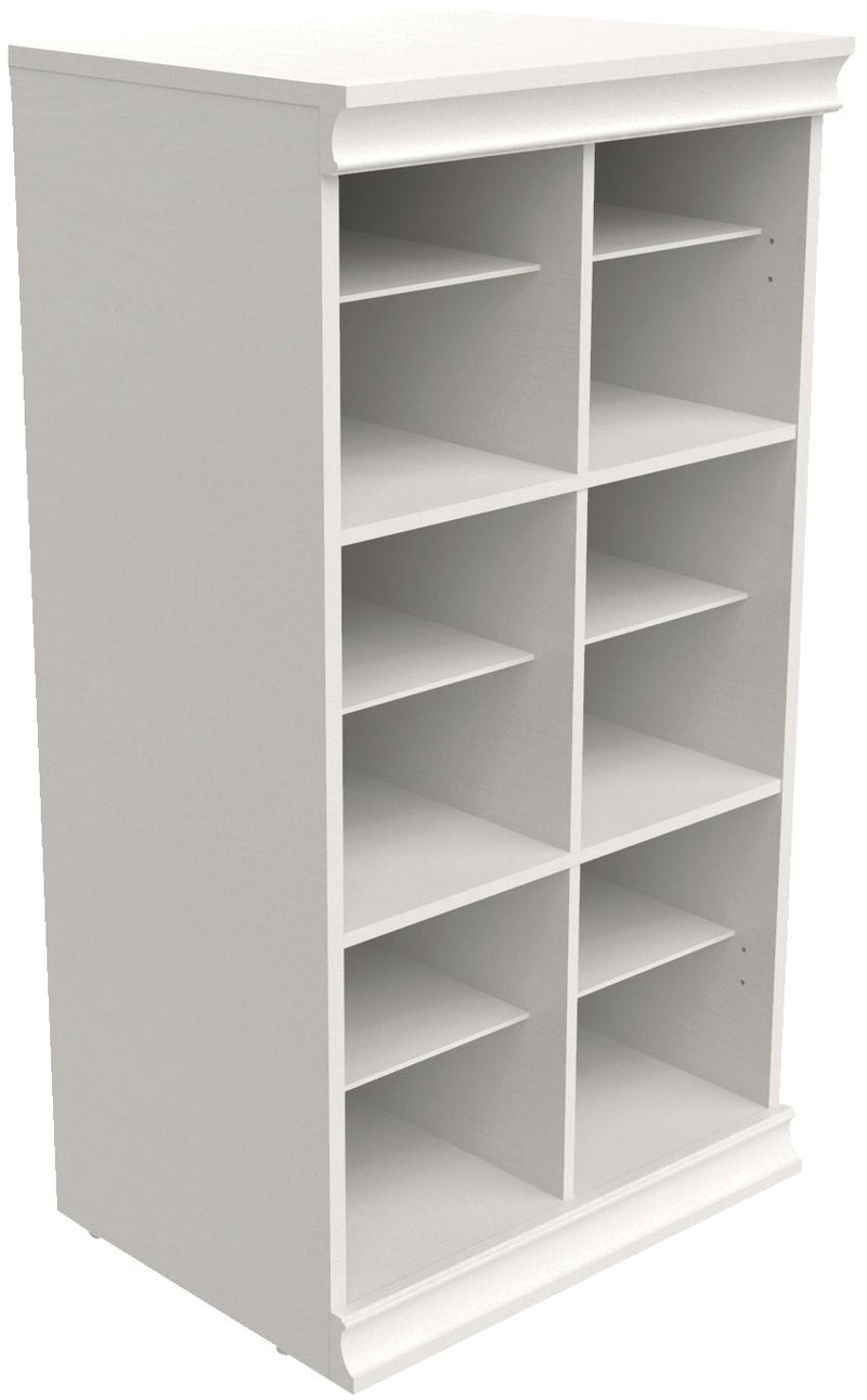 ClosetMaid Modular Adjustable Divided Storage Shelves/Unit, White B2