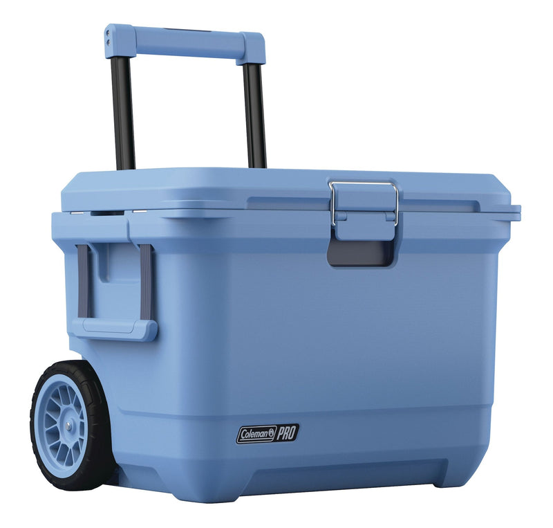 Coleman Pro Wheeled Hard Cooler, Blue, 55 QT V3