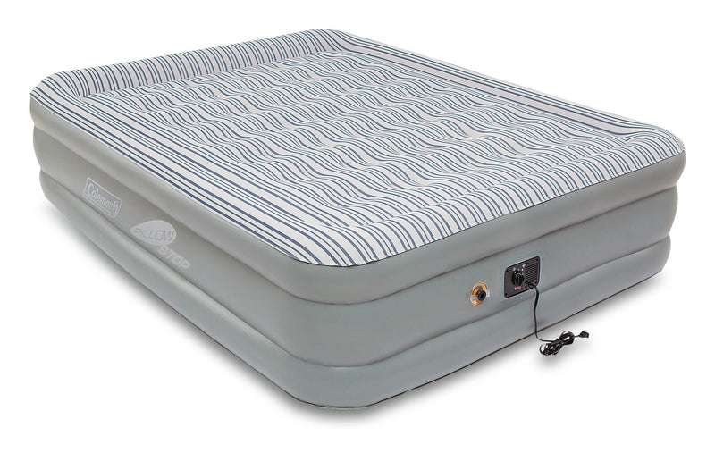 Coleman Queen SupportRest Elite Double-High Inflatable Air Mattress/Airbed with Built-In 120V Pump, Woods Outdoor Collapsible Folding Utility... N2