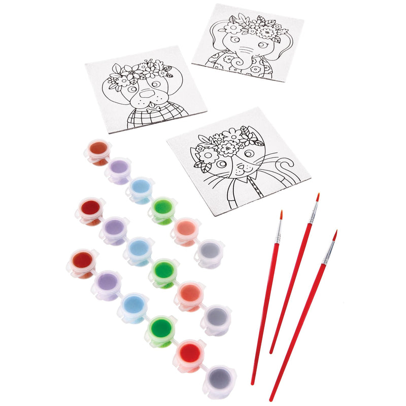 Colour Your Own Canvas Animal Set, 8-ct Q9