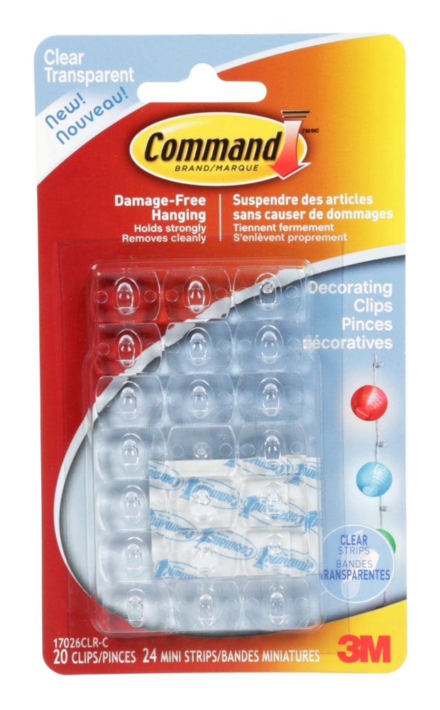 Command Clear Décor Clips and Strips, Damage Free Hanging S0
