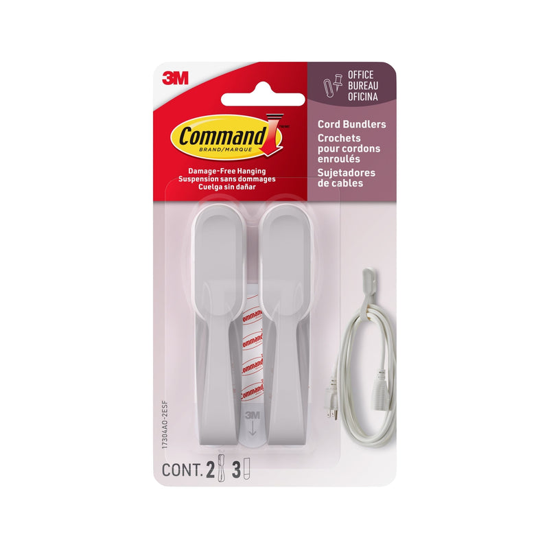 Command Cord Bundlers, 2pk, Grey E2