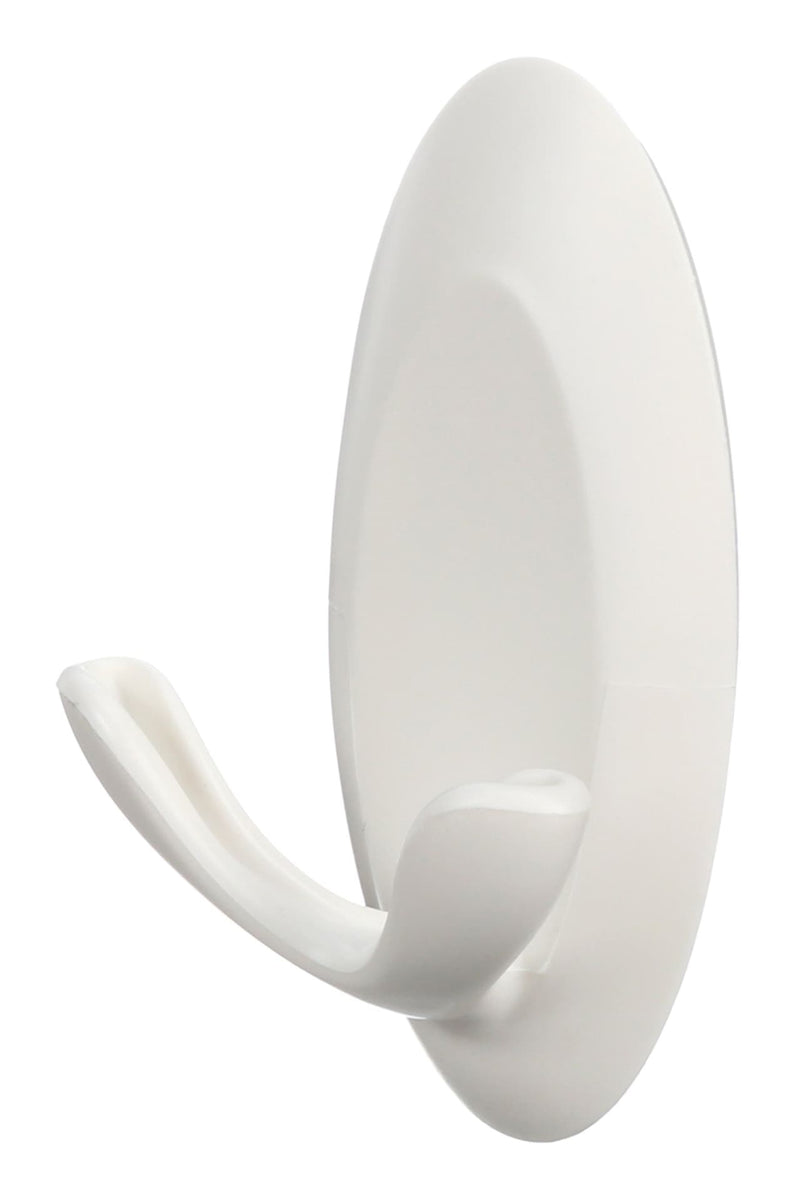 Command Decorative Quartz Double Hook with Adhesive Strips, White, 3-lbs, 2 Strips Per Pack T8