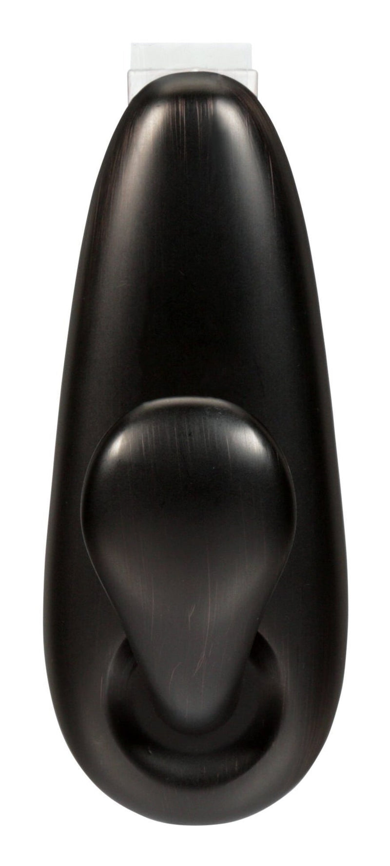 Command Large Decorative Metallic Hook with Adhesive Strips, Oil Rubbed Bronze, 5-lbs, 1 Strip per Pack E9