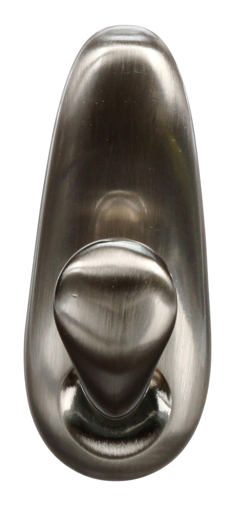 Command Medium Decorative Metal Hook with Adhesive Strips, Brushed Nickel, 3-lbs, 1 Strip per Pack J2