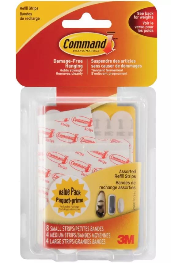 Command Removable Hook With Replacement Strips, Damage Free Hanging, Reusable F0