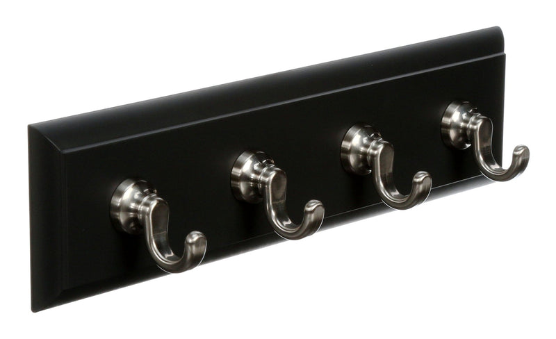 Command Slate 4-Hook Key Rail Organizer with Adhesive Strips, 2-lbs G2