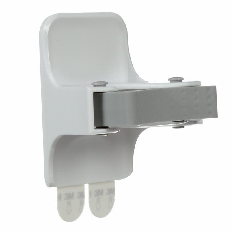 Command Wall-Mounted Mop & Broom Gripper with Adhesive Strips, White, 4-lbs, 1 Strip per Pack Z2