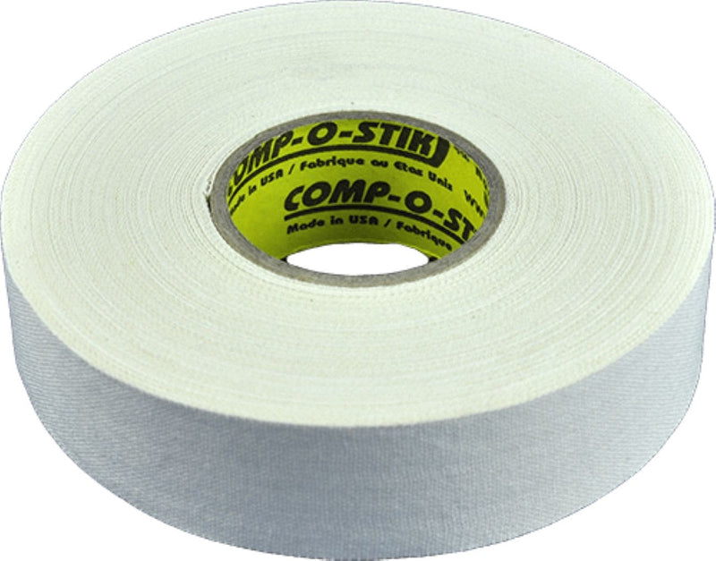 Comp-o-stik Cloth Hockey Stick Tape, White, 24-mm x 15-m, 4-pk E9