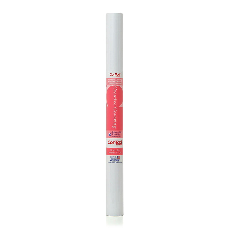 Con-Tact Creative Covering Removable Adhesive Shelf/Drawer Liner, White, 18-in x 9-ft R7
