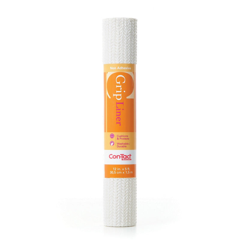 Con-Tact Grip Liner Washable Non-Adhesive Shelf/Drawer Liner, White, 12-in x 5-ft Y2