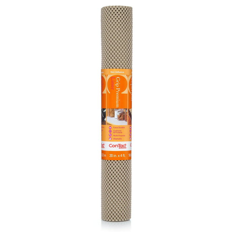 Con-Tact Grip Premium Non-Adhesive Cushioned Shelf/Drawer Liner, Taupe, 20-in x 4-ft N8