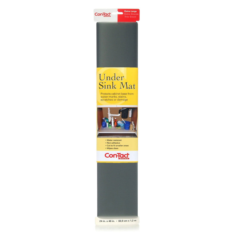 Con-Tact Under Sink Mat Non-Adhesive Water-Resistant Cabinet/Shelf Liner, Clear, 24 x 48-in K9