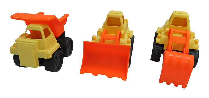 Construction Vehicles Floating Plastic Water Toy, Yellow/Orange, Assorted, Ages 2+, for Summer/Beach Activities O2