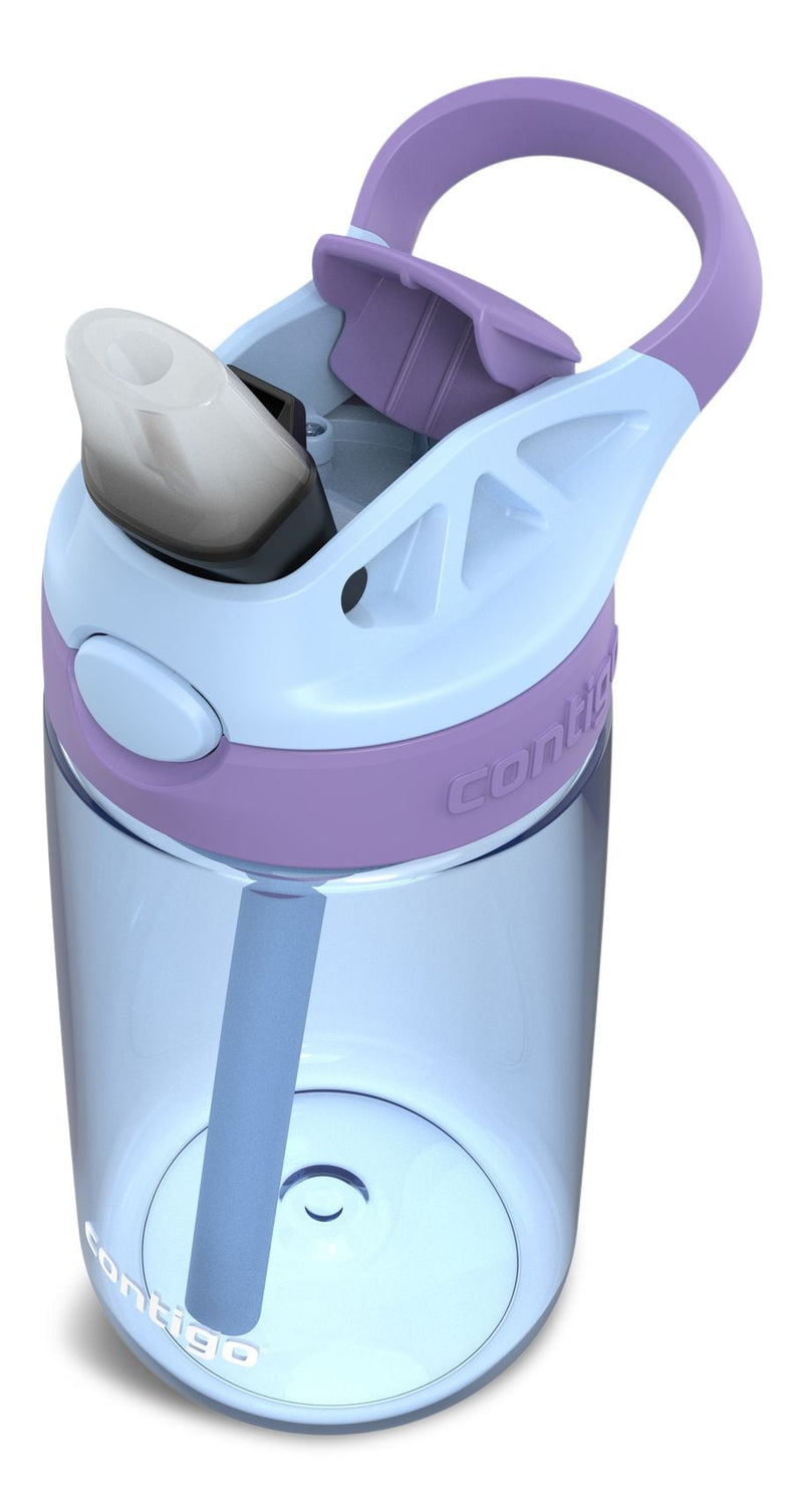 Contigo Aubrey Kids' Water Bottle, 14-oz, Periwinkle/Amethyst, with AUTOSPOUT Lid & Straw J5