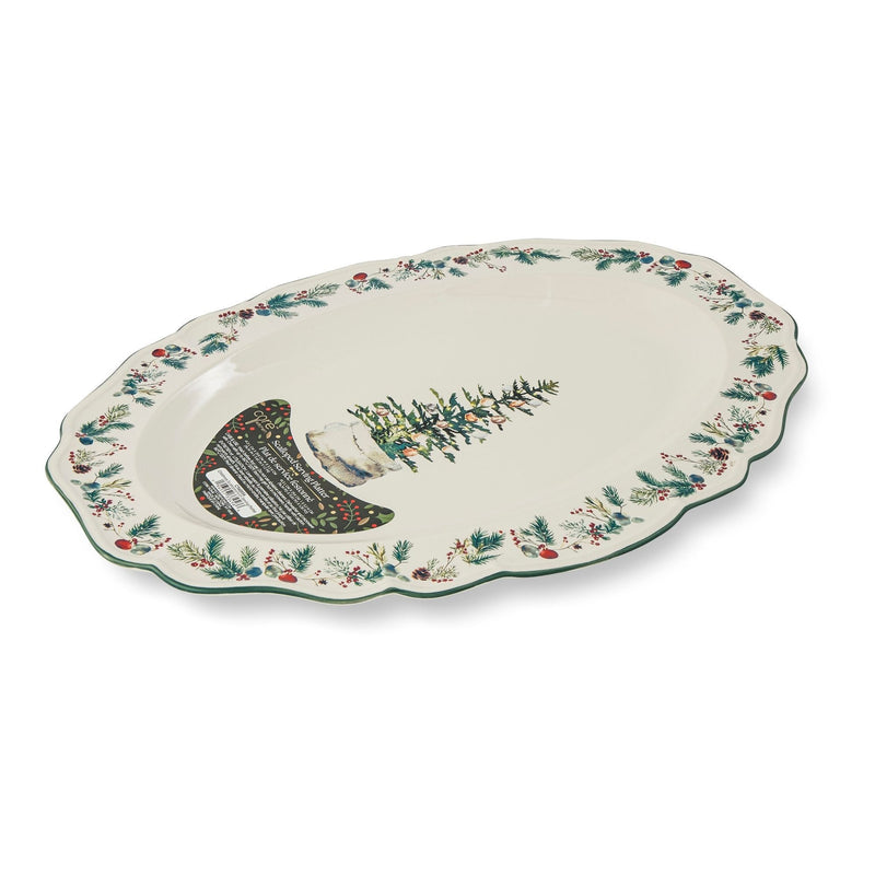 Core Home 29-cm Dishwasher Safe Winter Berry Serving Platter T0