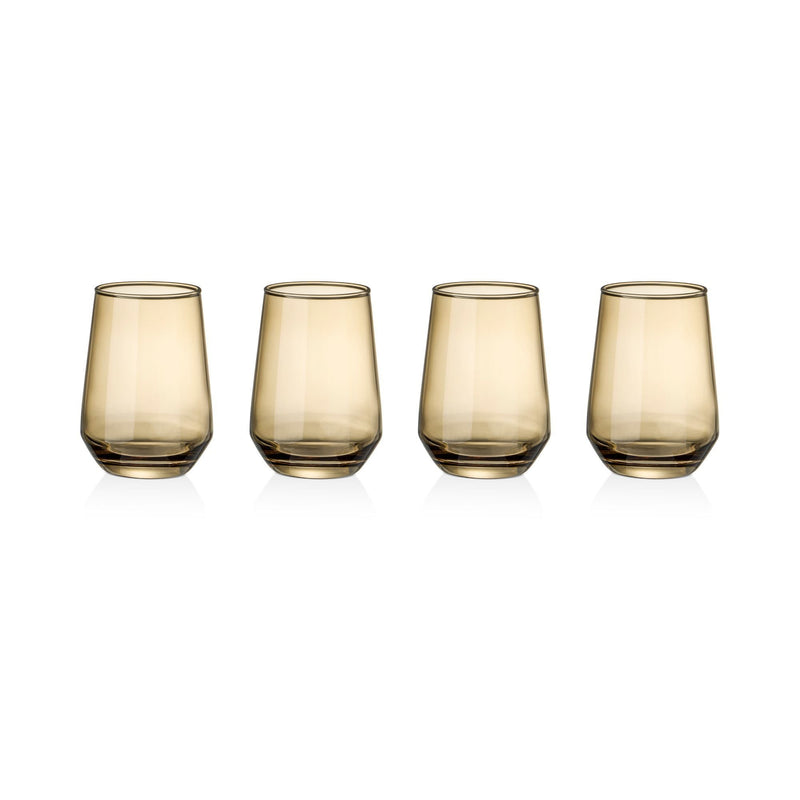 Core Home Harvest-Coloured Stemless Wine Glass Set, 4-pk Q0