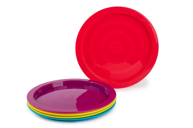 Core Home Plastic Kids Plates, BPA Free, 5-pc, Assorted Colours R3