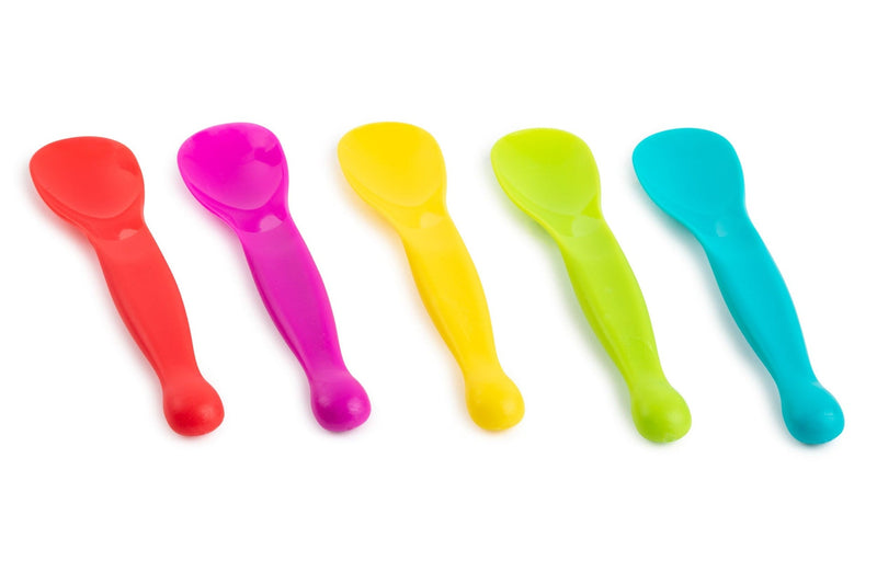 Core Home Plastic Kids Spoons, BPA Free, 5-pc, Assorted Colours E8