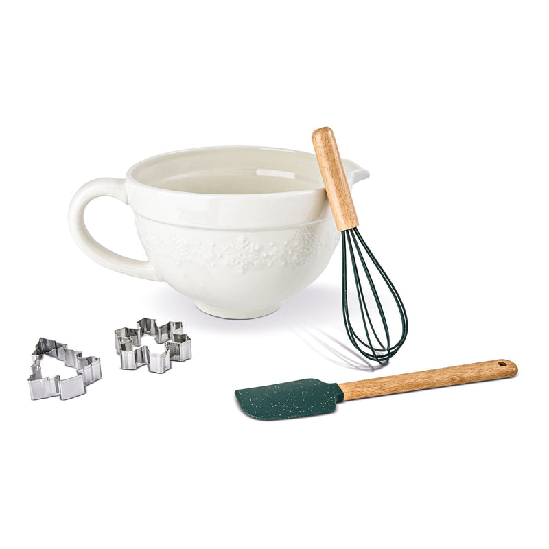 Core Home Snowflake Baking Set with Bamboo Handles, 5-pc J7
