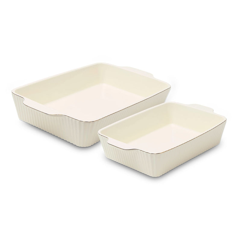 Core Kitchen Dishwasher Safe Cream Nested Baking Dish Set, 2-pc B1