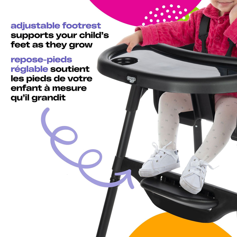 Cosco Black Canteen High Chair with Adjustable Footrest P5