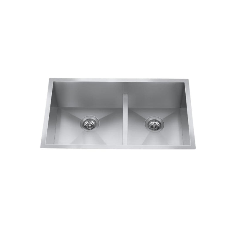 CraftX CXZD771L 32-in Low Divide Stainless Steel Double Bowl Sink Y1