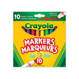 Crayola Broad Line Original Marker, 10 Pieces, Multicolour