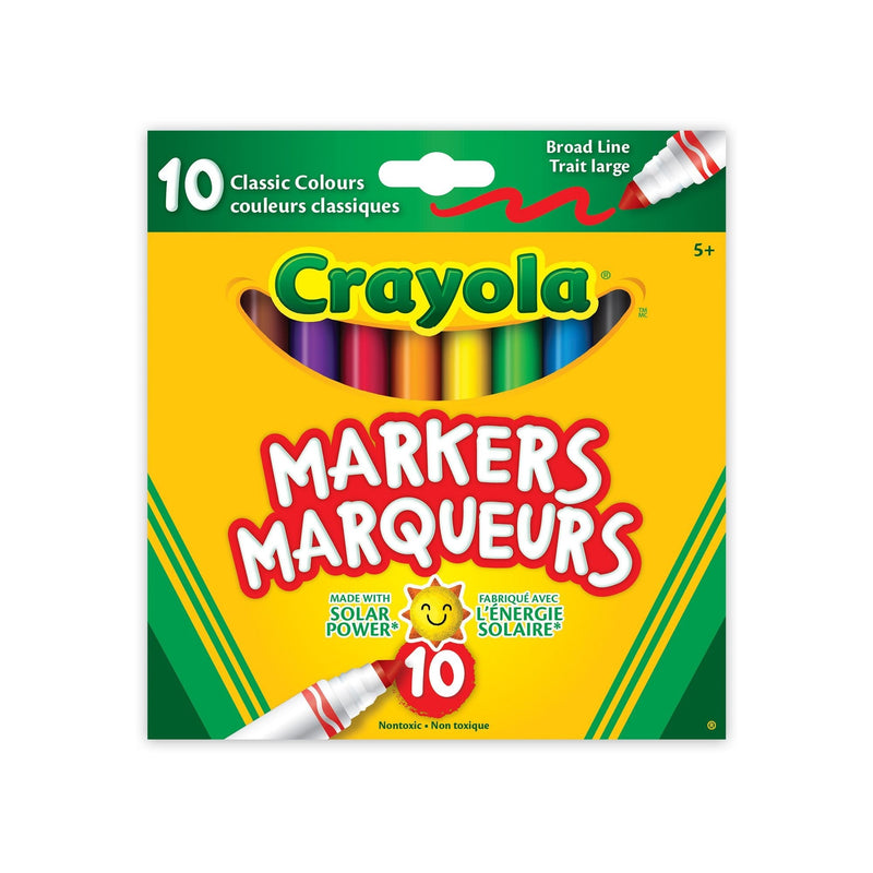 Crayola Broad Line Original Marker, 10 Pieces, Multicolour V3