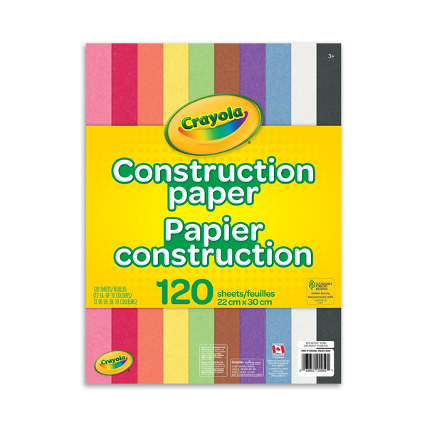 Crayola Construction Paper, 120 Count, Multicolour D1