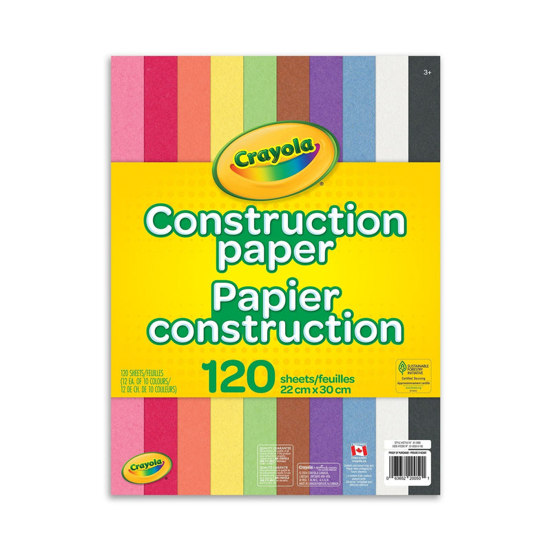 Crayola Construction Paper, 120 Count, Multicolour D1