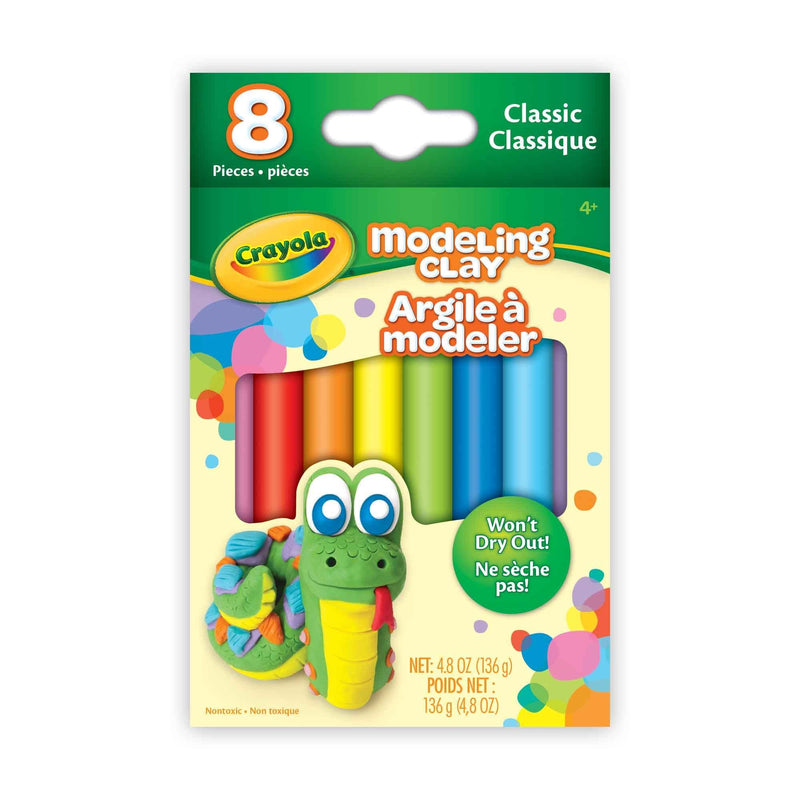 Crayola Modeling Clay, Multi-Coloured, 8-pk, Ages 4+, for Arts & Crafts/Birthday Favour Z8