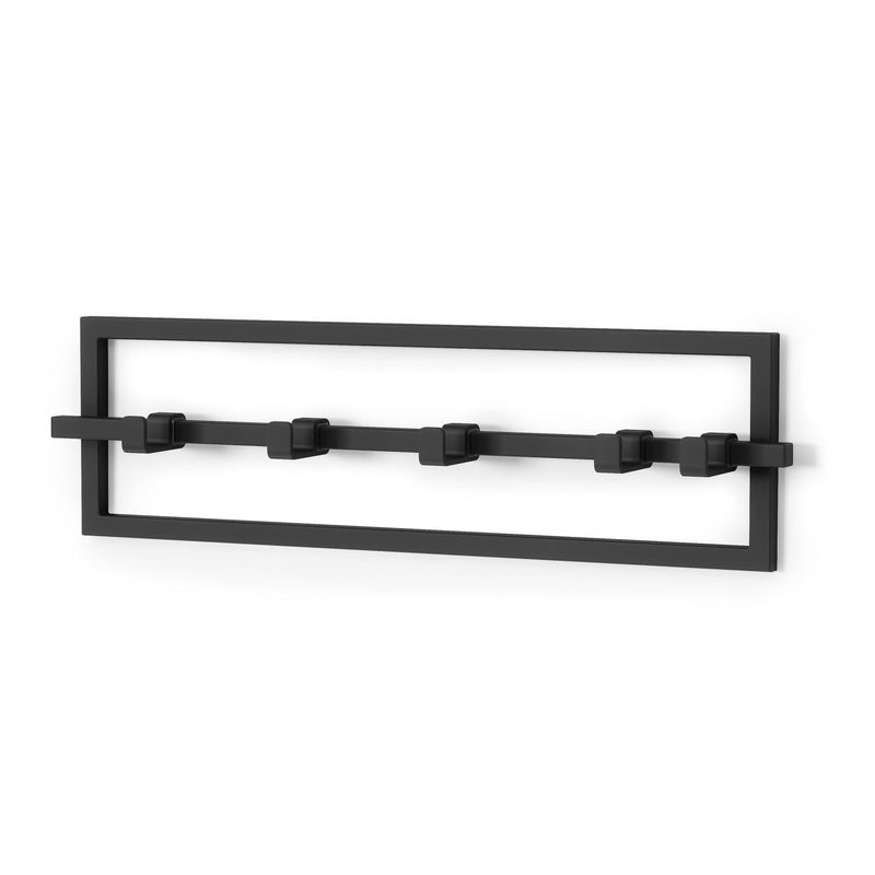 Cubiko 5 Hook Rack, Black E5