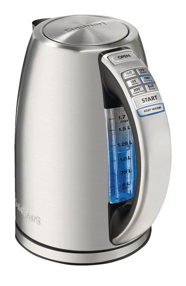 Cuisinart Cordless Electric Kettle with 7 Preset Temperatures, Stainless Steel, 1.7-L T8