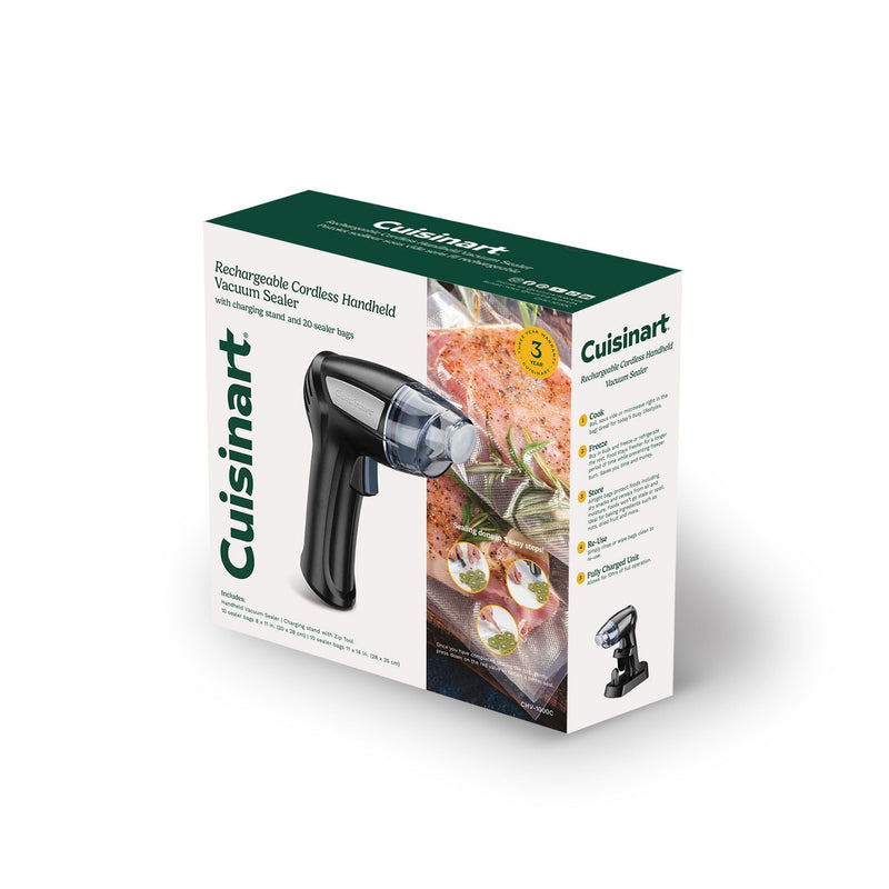 Cuisinart Cordless Handheld Vacuum Sealer with 20 Bags, Black L5