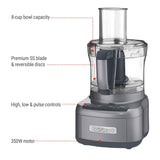 Cuisinart Elemental Food Processor with Dishwasher Safe Parts, BPA-Free, Silver, 8 Cups