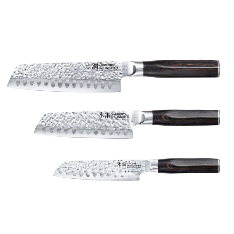 CUISINE:: PRO DAMASHIRO EMPEROR SANTOKU 3PC SET M0