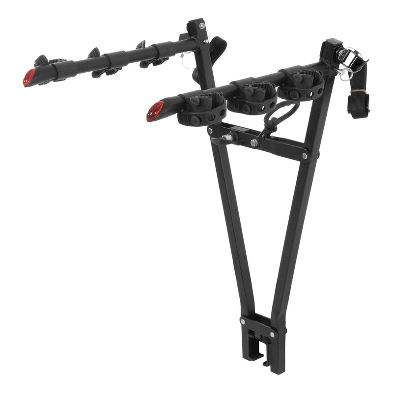 CURT 18013 Clamp-On 3-Bike Hitch Mount Bike Rack, Fits Over 2-in Receiver, Black C1