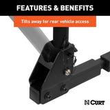 CURT 18021 Hitch Mounted Bike Rack, Fits 1-1/4" and 2" Receiver, 2 Bikes