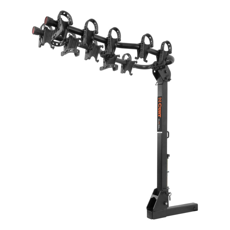 CURT 18065 Premium 5-Bike Two Arm Hitch Mount Bike Rack, Fits 2-in Receiver, Black C0