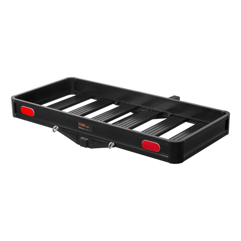 CURT 18113 Aluminum Hitch Mount Basket-Style Cargo Carrier, Fits 2-in Receivers, 49 x 22-in F3