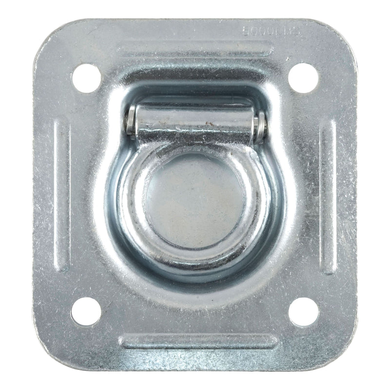 CURT 83600 1-1/2-in x 1-1/2-in Recessed Tie-Down Ring (5000-lb, Clear Zinc) T3