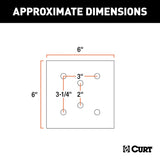 CURT 83607 Tie-Down Anchor Backing Plate, 6-in