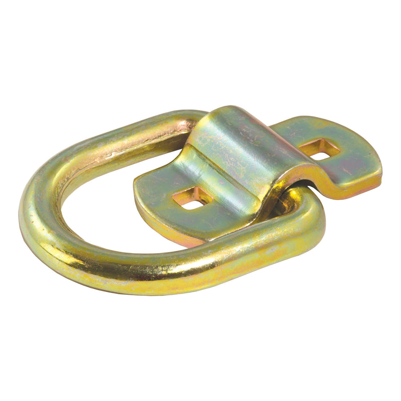 CURT 83740 3-in x 3-in Surface-Mounted Tie-Down D-Ring (3600-lb, Yellow Zinc) V4