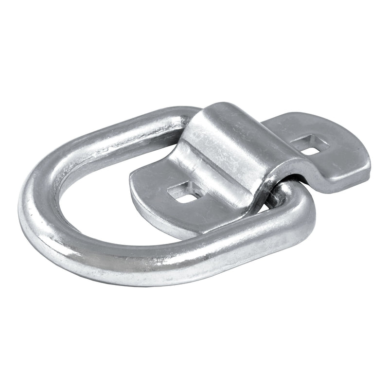 CURT 83742 3-in x 3-in Surface-Mounted Tie-Down D-Ring (3600-lb, Clear Zinc) G0