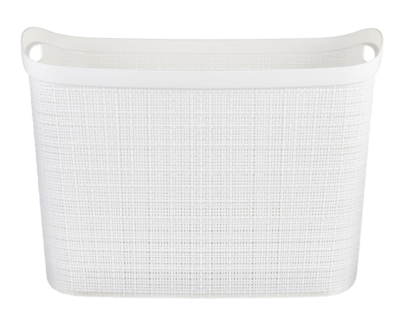 Curver Extra Large Jute Weave Storage Basket, White N7