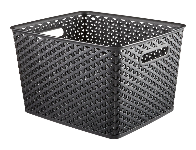Curver My Style Woven Storage Basket, Large, Black G8
