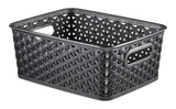 Curver My Style Woven Storage Basket, Small, Black