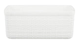 Curver Small Jute Weave Nesting Storage Basket, White